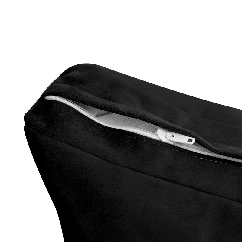 COVER ONLY Model V2 Twin Velvet Knife Edge Indoor Daybed Cushion Bolster - AD374