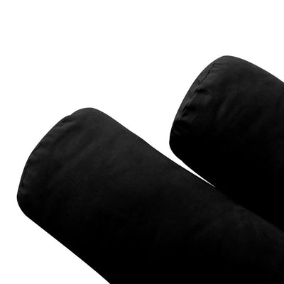 COVER ONLY Model V2 Twin Velvet Knife Edge Indoor Daybed Cushion Bolster - AD374