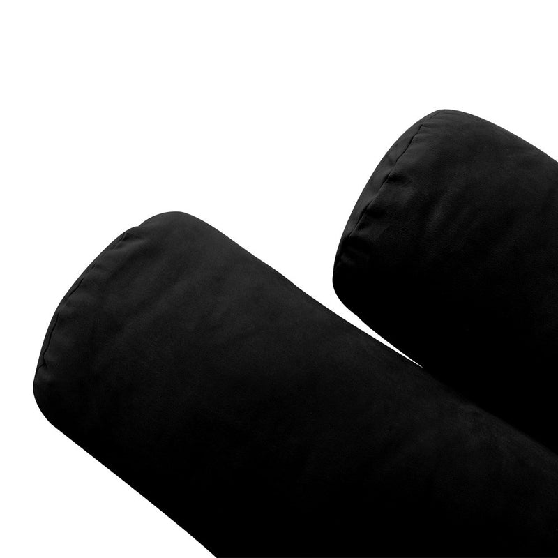 COVER ONLY Model V2 Twin Velvet Knife Edge Indoor Daybed Cushion Bolster - AD374