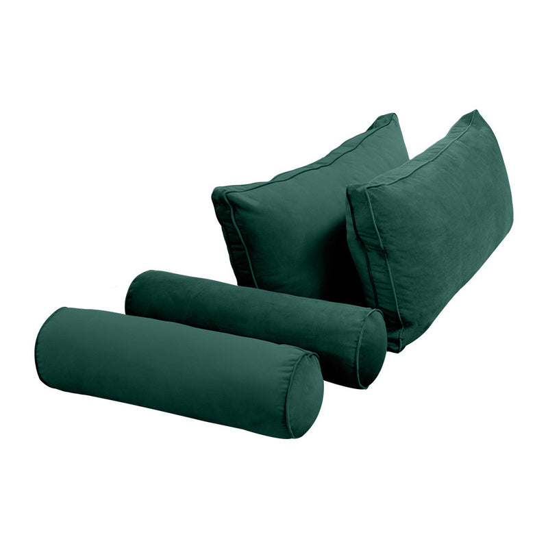 COVER ONLY Model V2 Twin Velvet Same Pipe Indoor Daybed Cushion Bolster - AD317