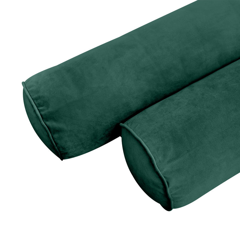 COVER ONLY Model V2 Twin Velvet Same Pipe Indoor Daybed Cushion Bolster - AD317