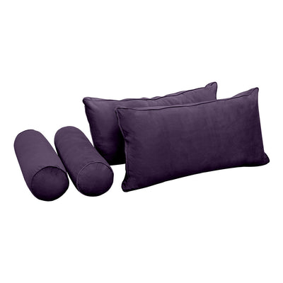 COVER ONLY Model V2 Twin Velvet Same Pipe Indoor Daybed Cushion Bolster - AD339