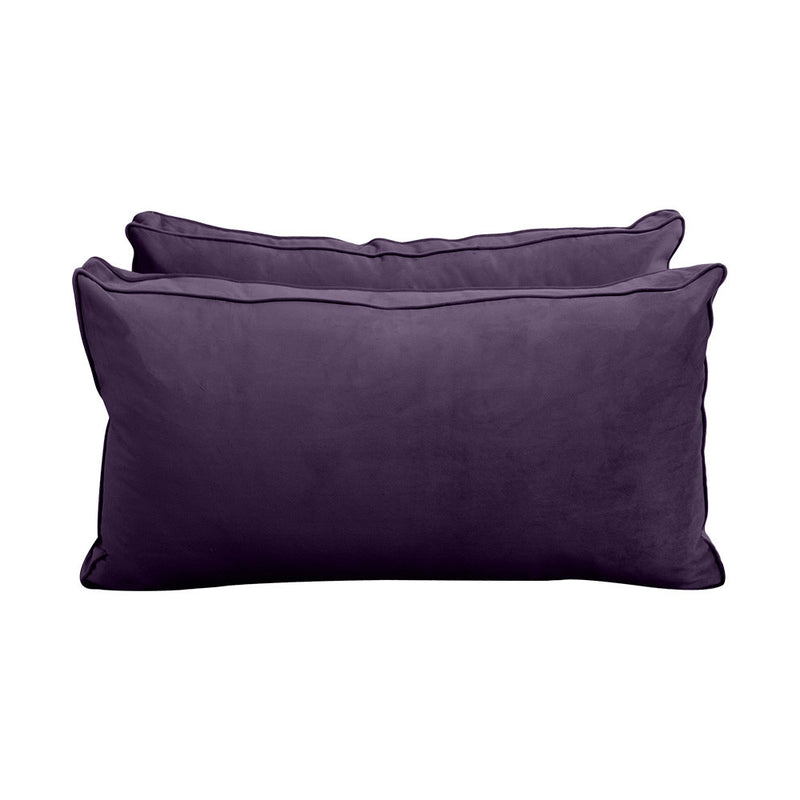 COVER ONLY Model V2 Twin Velvet Same Pipe Indoor Daybed Cushion Bolster - AD339