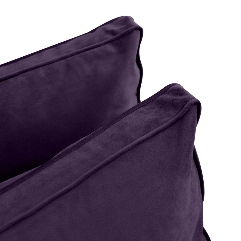 COVER ONLY Model V2 Twin Velvet Same Pipe Indoor Daybed Cushion Bolster - AD339