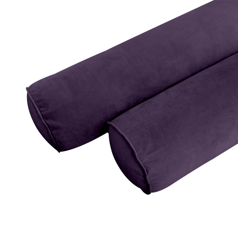 COVER ONLY Model V2 Twin Velvet Same Pipe Indoor Daybed Cushion Bolster - AD339