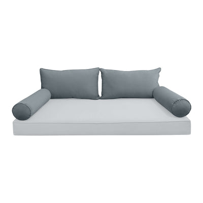COVER ONLY Model V2 Twin Velvet Same Pipe Indoor Daybed Cushion Bolster - AD347
