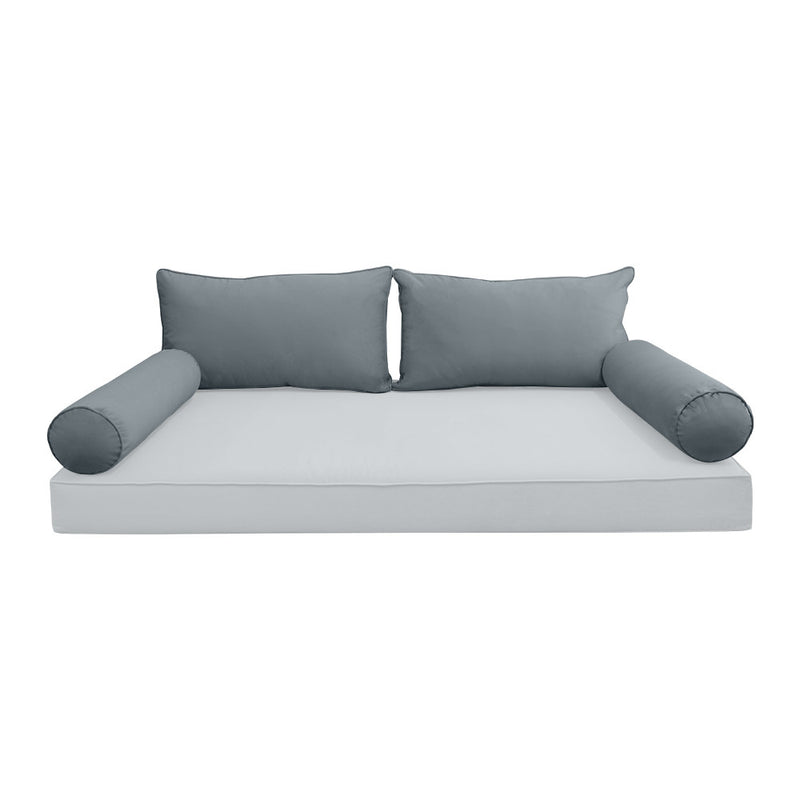 COVER ONLY Model V2 Twin Velvet Same Pipe Indoor Daybed Cushion Bolster - AD347