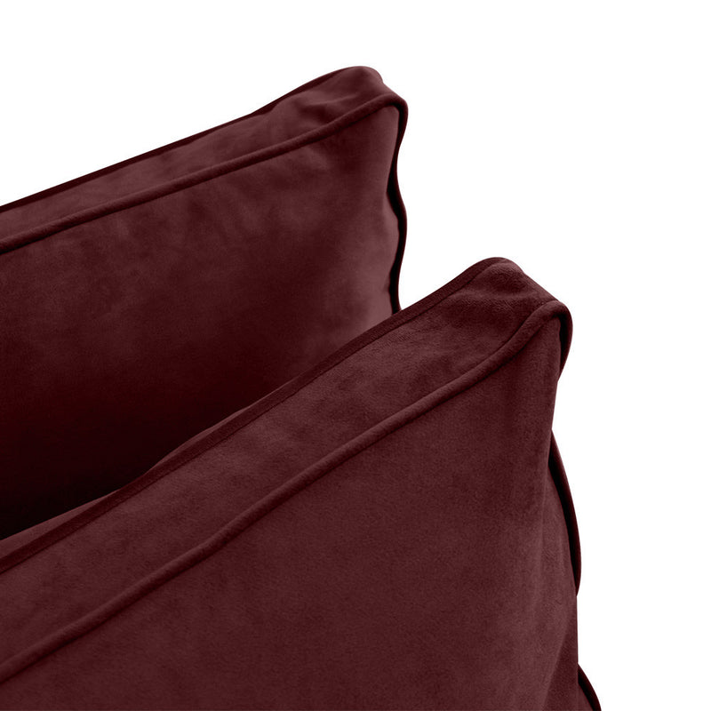 COVER ONLY Model V2 Twin Velvet Same Pipe Indoor Daybed Cushion Bolster - AD368
