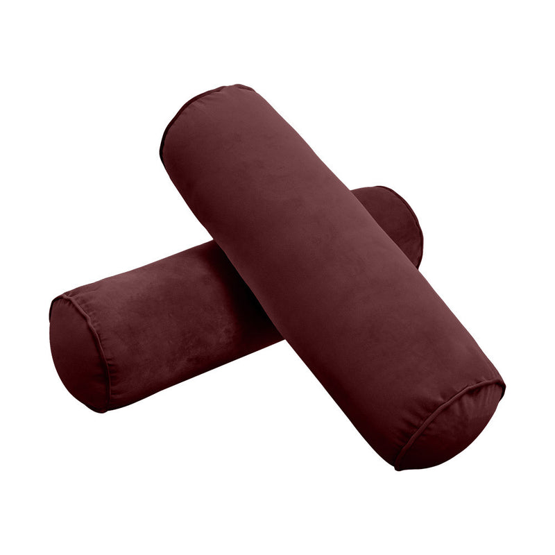 COVER ONLY Model V2 Twin Velvet Same Pipe Indoor Daybed Cushion Bolster - AD368