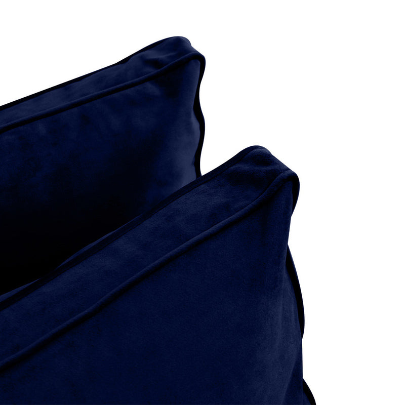 COVER ONLY Model V2 Twin Velvet Same Pipe Indoor Daybed Cushion Bolster - AD373