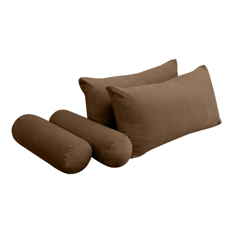 COVER ONLY Model V2 Full Velvet Knife Edge Indoor Daybed Cushion Bolster - AD308