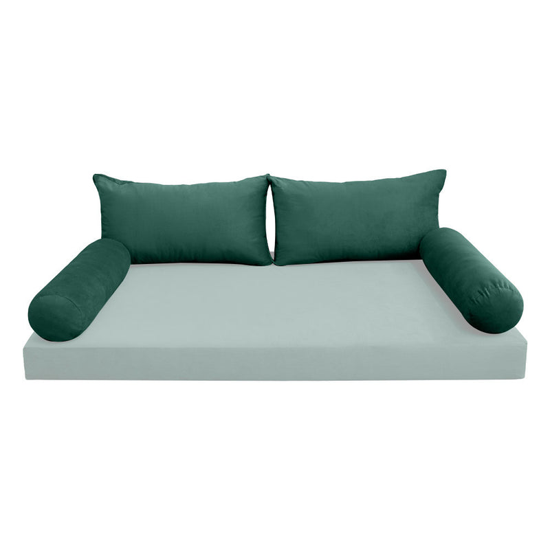 COVER ONLY Model V2 Full Velvet Knife Edge Indoor Daybed Cushion Bolster - AD317