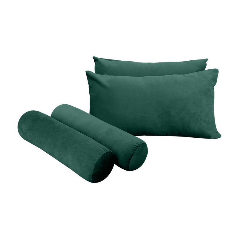 COVER ONLY Model V2 Full Velvet Knife Edge Indoor Daybed Cushion Bolster - AD317