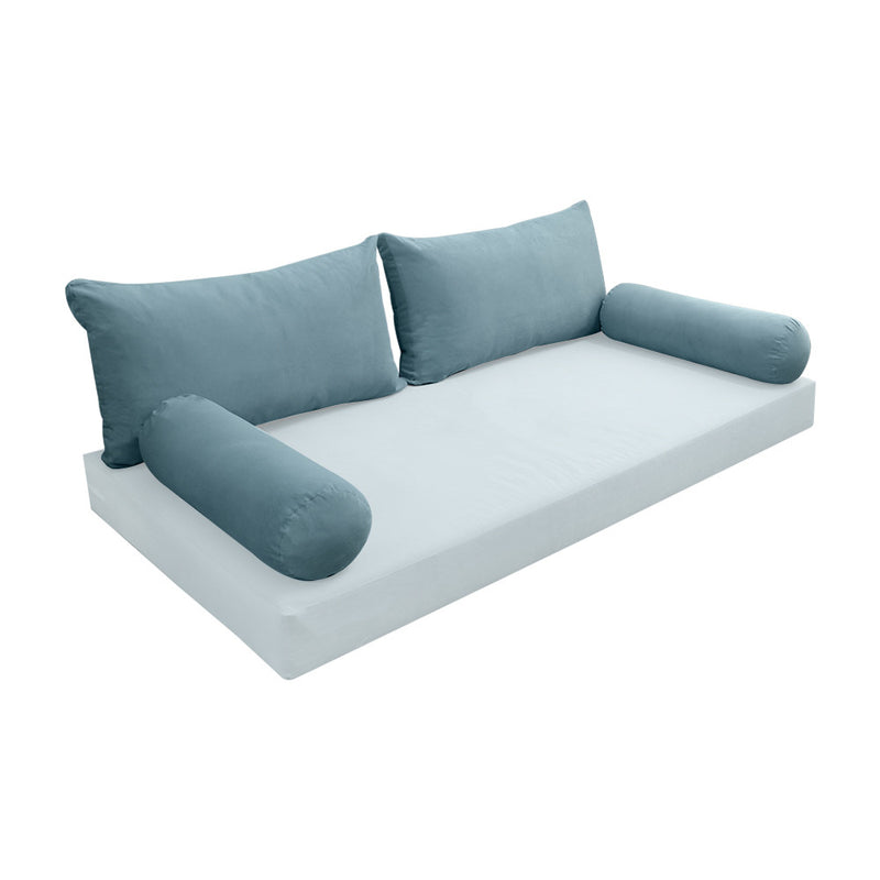 COVER ONLY Model V2 Full Velvet Knife Edge Indoor Daybed Cushion Bolster - AD355