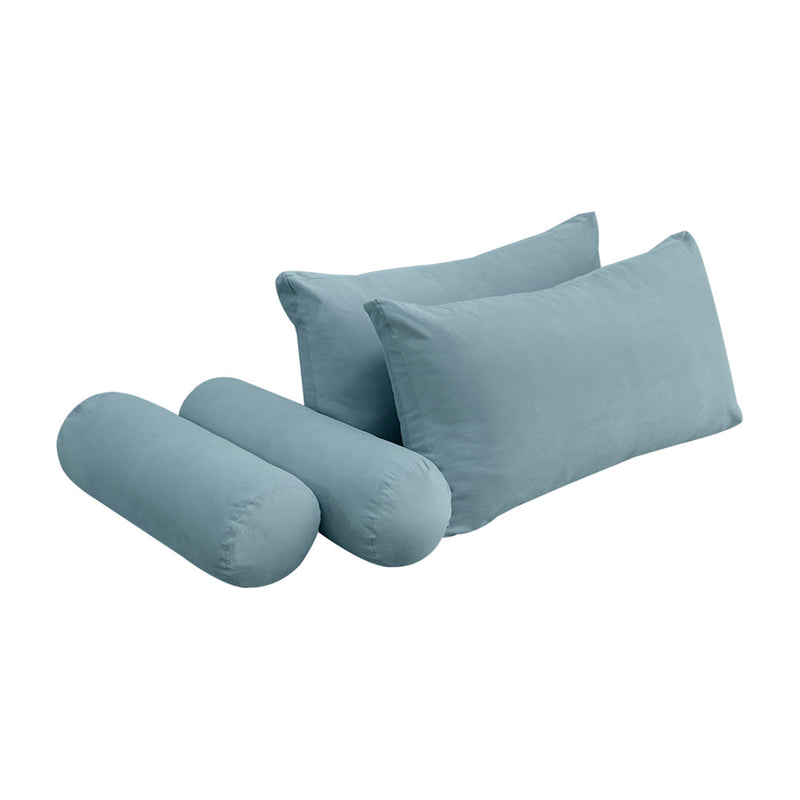 COVER ONLY Model V2 Full Velvet Knife Edge Indoor Daybed Cushion Bolster - AD355