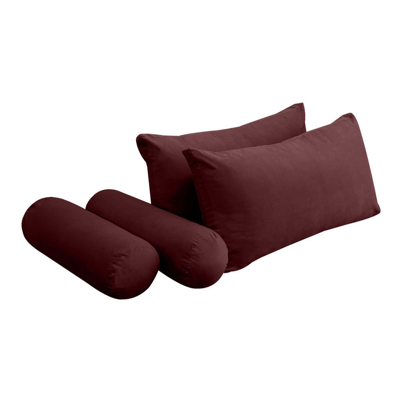 COVER ONLY Model V2 Full Velvet Knife Edge Indoor Daybed Cushion Bolster - AD368