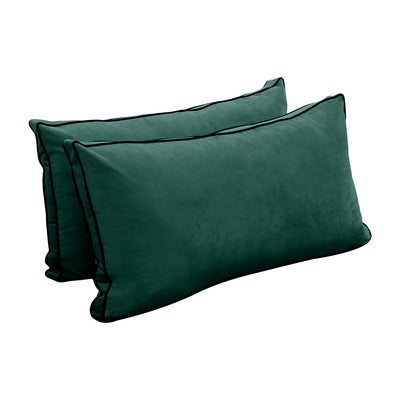 COVER ONLY Model V2 Full Velvet Contrast Indoor Daybed Cushion Bolster - AD317