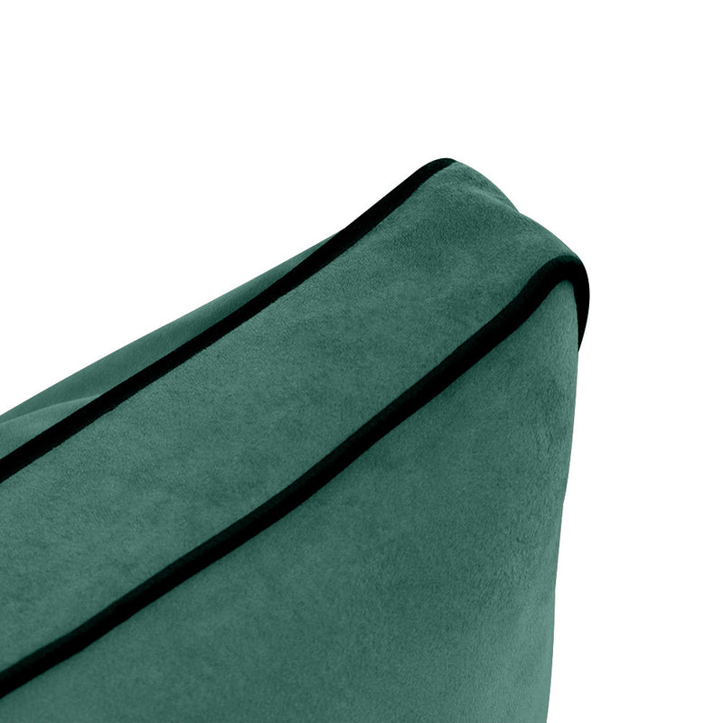COVER ONLY Model V2 Full Velvet Contrast Indoor Daybed Cushion Bolster - AD317