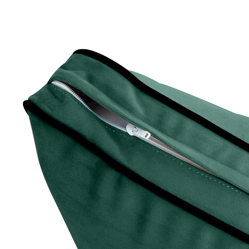 COVER ONLY Model V2 Full Velvet Contrast Indoor Daybed Cushion Bolster - AD317