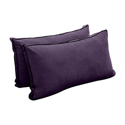 COVER ONLY Model V2 Full Velvet Contrast Indoor Daybed Cushion Bolster - AD339