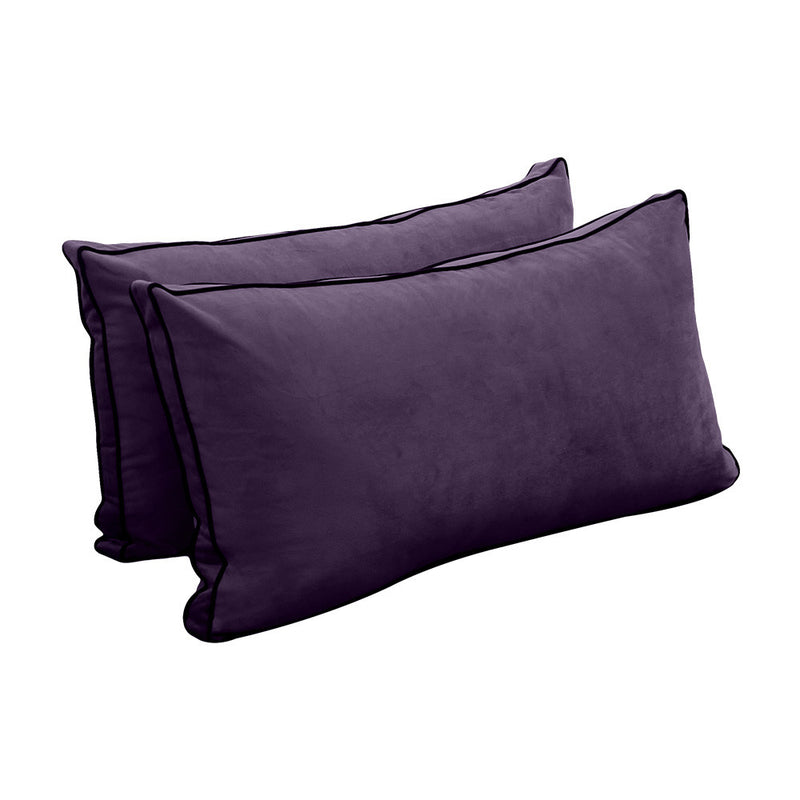 COVER ONLY Model V2 Full Velvet Contrast Indoor Daybed Cushion Bolster - AD339