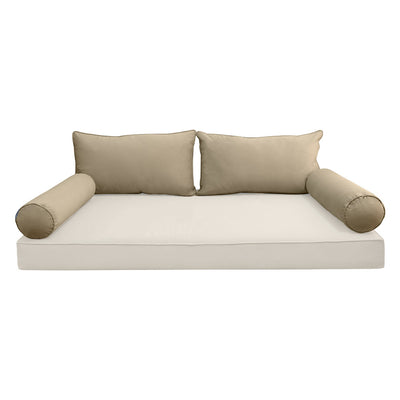 COVER ONLY Model V2 Full Velvet Same Pipe Indoor Daybed Cushion Bolster - AD304