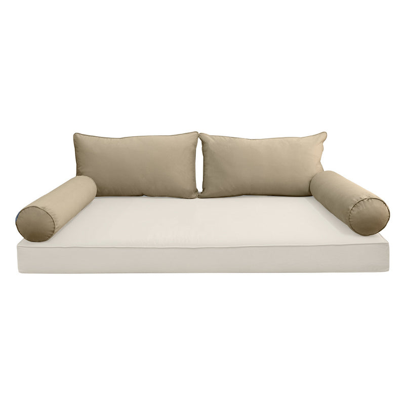 COVER ONLY Model V2 Full Velvet Same Pipe Indoor Daybed Cushion Bolster - AD304