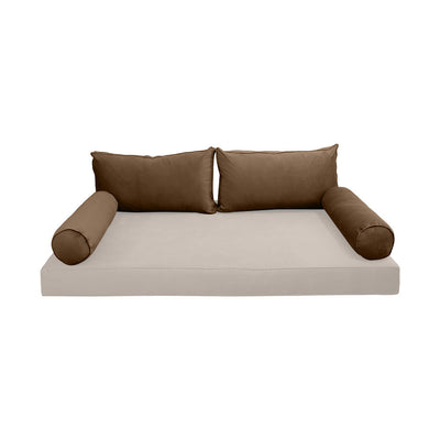 COVER ONLY Model V2 Full Velvet Same Pipe Indoor Daybed Cushion Bolster - AD308
