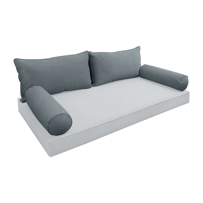 COVER ONLY Model V2 Full Velvet Same Pipe Indoor Daybed Cushion Bolster  - AD347