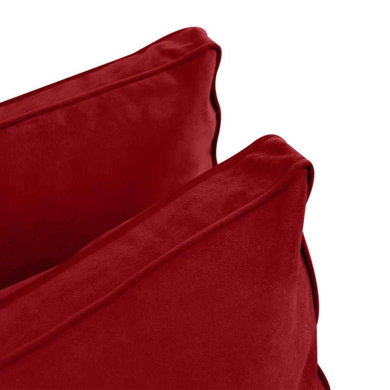 COVER ONLY Model V2 Full Velvet Same Pipe Indoor Daybed Cushion Bolster - AD369