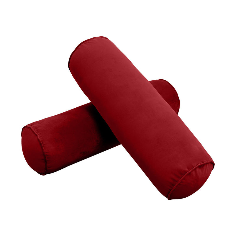 COVER ONLY Model V2 Full Velvet Same Pipe Indoor Daybed Cushion Bolster - AD369