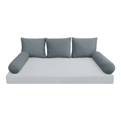 COVER ONLY Model V3 Twin Velvet Knife Edge Indoor Daybed Cushion Bolster - AD347