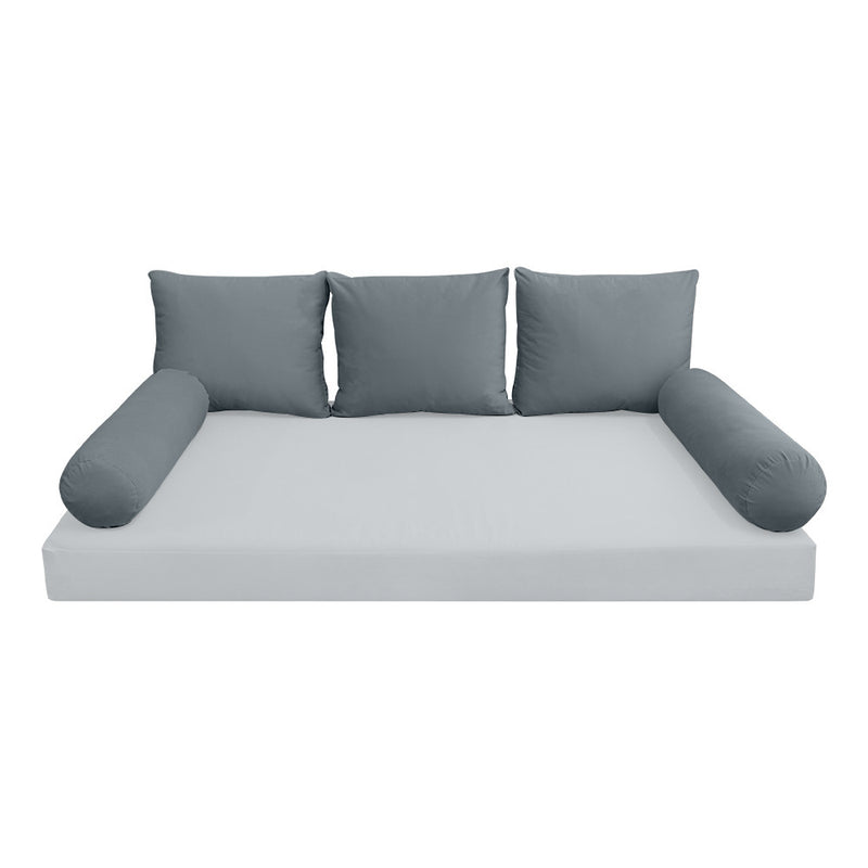 COVER ONLY Model V3 Twin Velvet Knife Edge Indoor Daybed Cushion Bolster - AD347