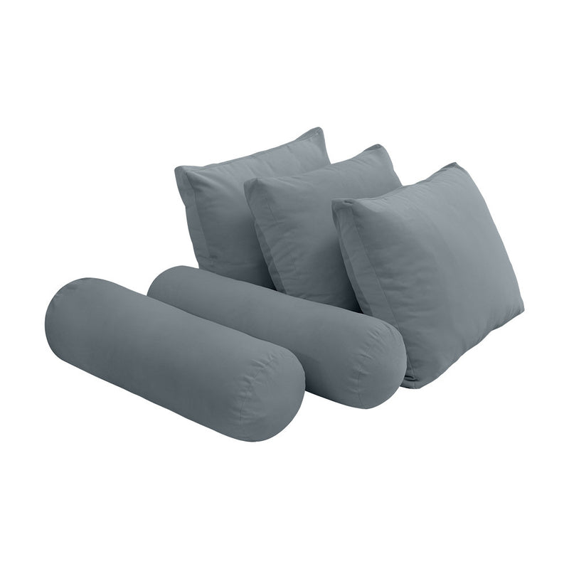 COVER ONLY Model V3 Twin Velvet Knife Edge Indoor Daybed Cushion Bolster - AD347