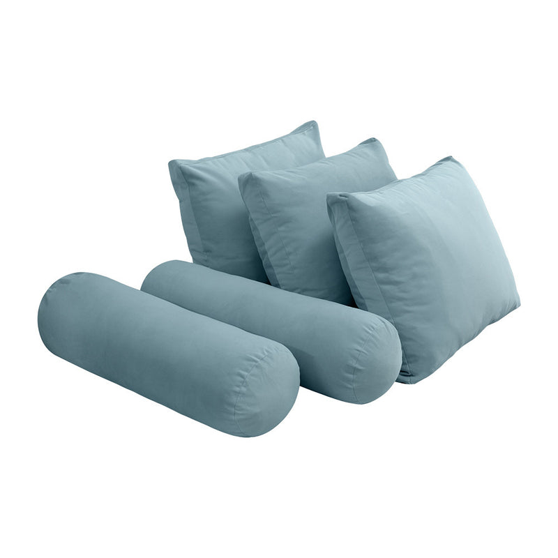 COVER ONLY Model V3 Twin Velvet Knife Edge Indoor Daybed Cushion Bolster - AD355