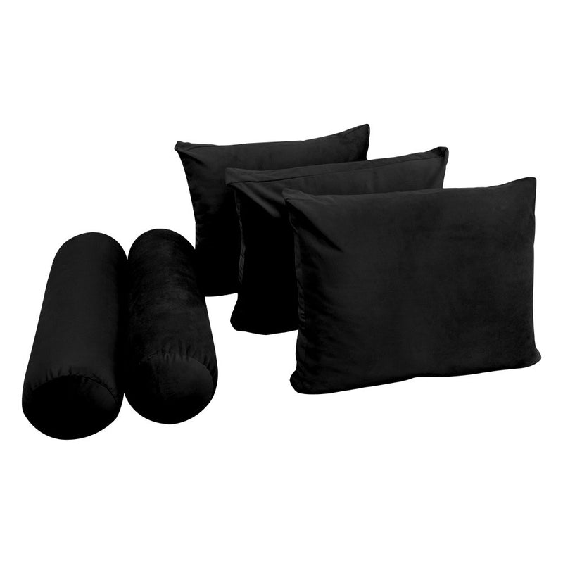 COVER ONLY Model V3 Twin Velvet Knife Edge Indoor Daybed Cushion Bolster - AD374