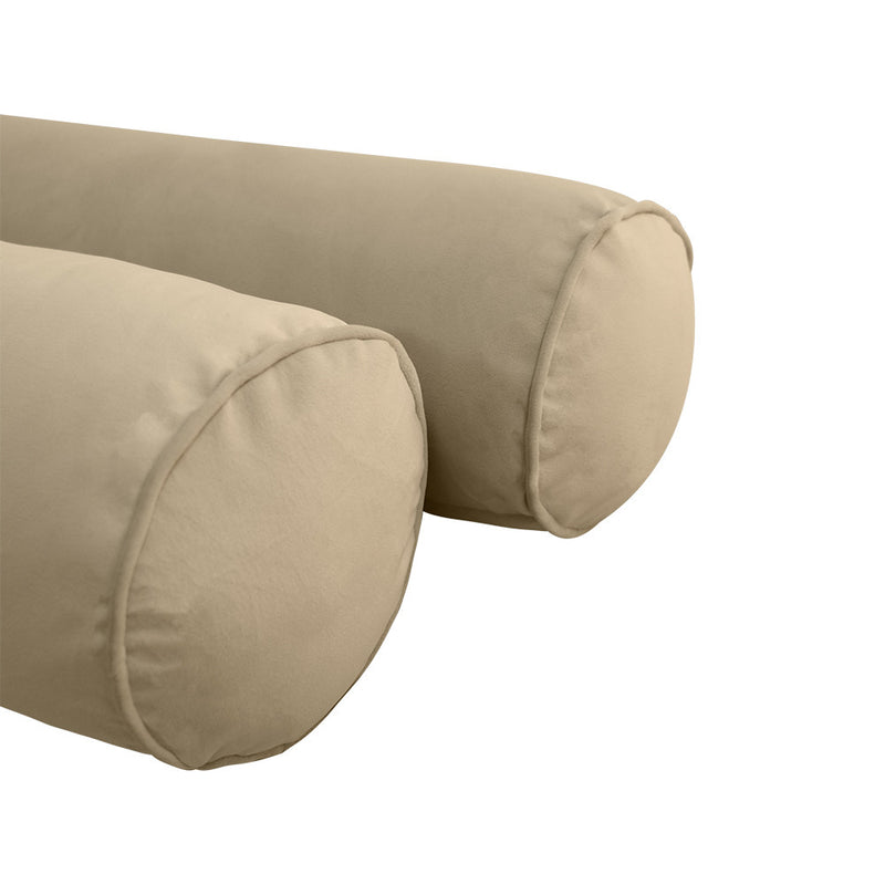 COVER ONLY Model V3 Twin Velvet Same Pipe Indoor Daybed Cushion Bolster - AD304