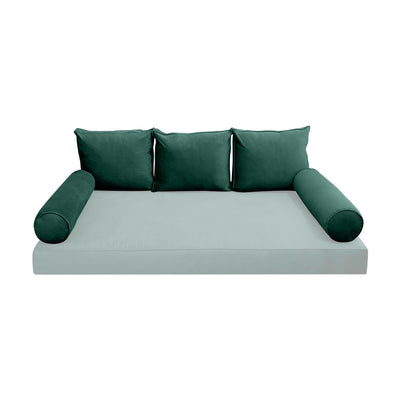 COVER ONLY Model V3 Twin Velvet Same Pipe Indoor Daybed Cushion Bolster - AD317