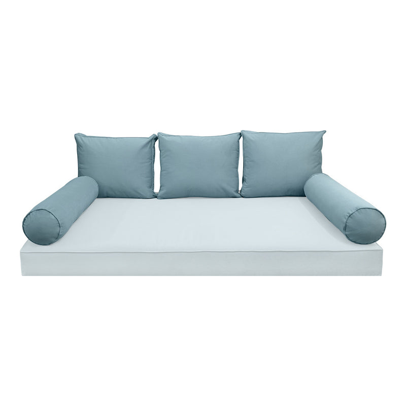 COVER ONLY Model V3 Twin Velvet Same Pipe Indoor Daybed Cushion Bolster - AD355