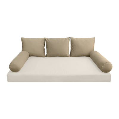 COVER ONLY Model V3 Full Velvet Knife Edge Indoor Daybed Cushion Bolster - AD304