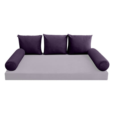 COVER ONLY Model V3 Full Velvet Knife Edge Indoor Daybed Cushion Bolster - AD339