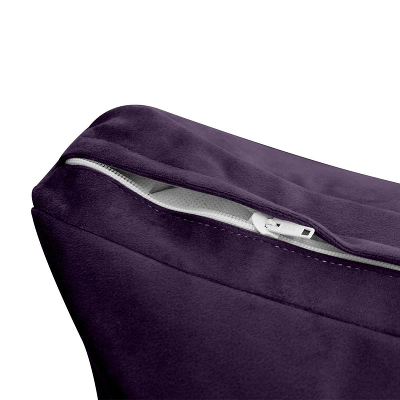 COVER ONLY Model V3 Full Velvet Knife Edge Indoor Daybed Cushion Bolster - AD339