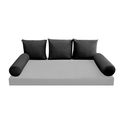 COVER ONLY Model V3 Full Velvet Knife Edge Indoor Daybed Cushion Bolster - AD350
