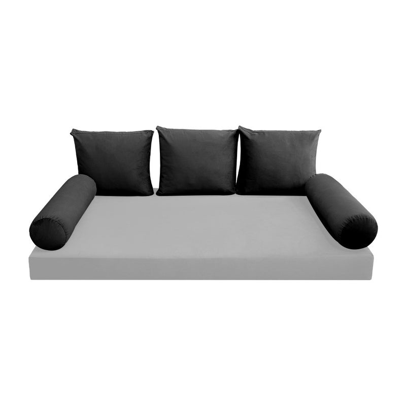 COVER ONLY Model V3 Full Velvet Knife Edge Indoor Daybed Cushion Bolster - AD350