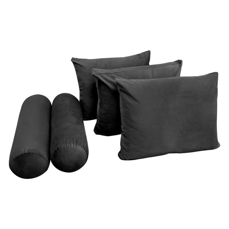 COVER ONLY Model V3 Full Velvet Knife Edge Indoor Daybed Cushion Bolster - AD350
