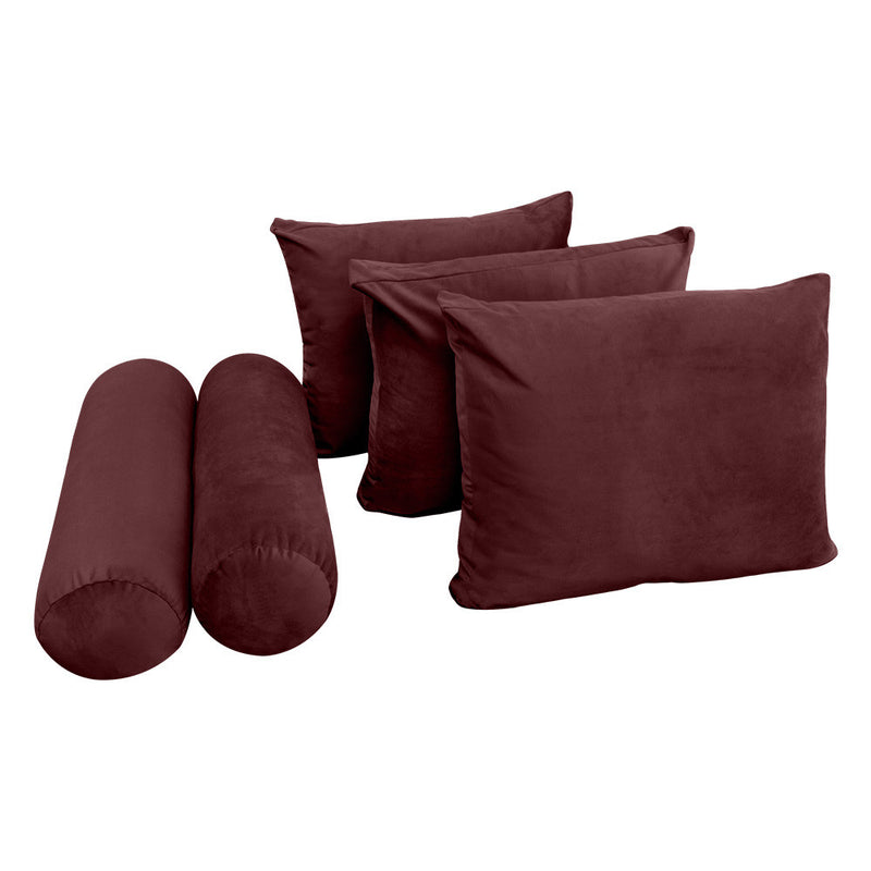 COVER ONLY Model V3 Full Velvet Knife Edge Indoor Daybed Cushion Bolster - AD368