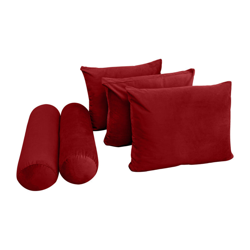 COVER ONLY Model V3 Full Velvet Knife Edge Indoor Daybed Cushion Bolster - AD369