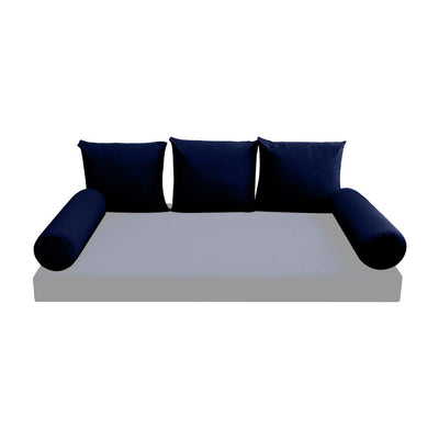 COVER ONLY Model V3 Full Velvet Knife Edge Indoor Daybed Cushion Bolster - AD373