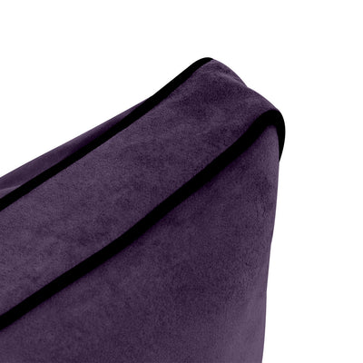 COVER ONLY Model V3 Full Velvet Contrast Indoor Daybed Cushion Bolster - AD339