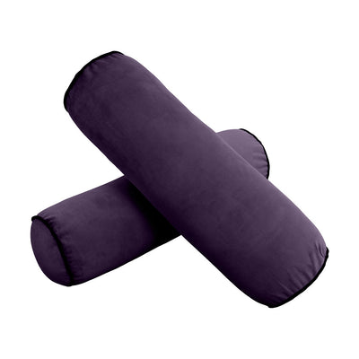 COVER ONLY Model V3 Full Velvet Contrast Indoor Daybed Cushion Bolster - AD339